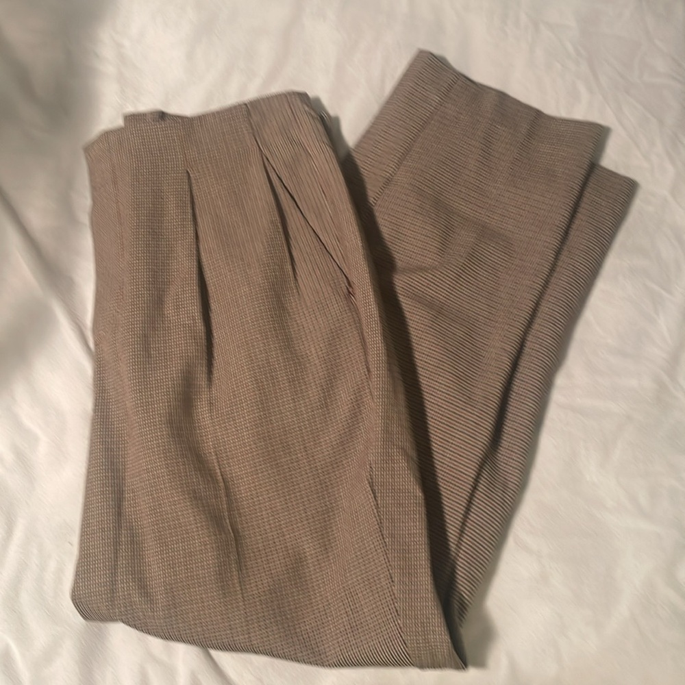A new day pleated trouser ankle pants houndstooth plaid